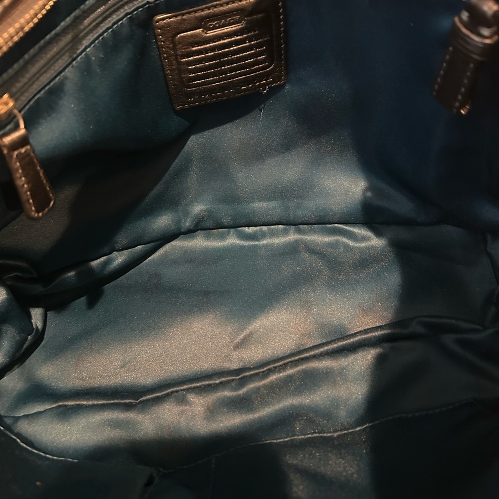 Coach Madison Gathered Leather Satchel EUC - Picture 9 of 11
